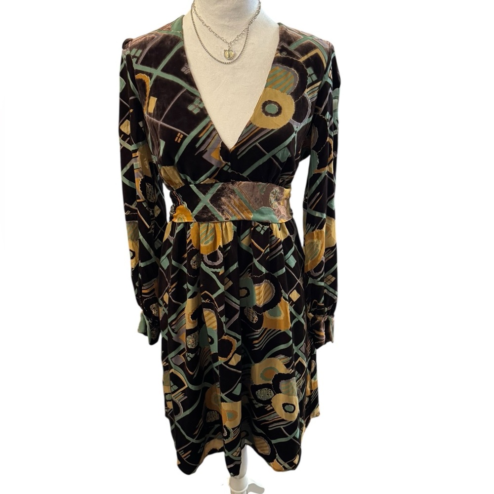 Betsey Johnson Y2K Era Velvet Burnout Dress Size 8 - Picture 2 of 7